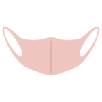 ピンク色のウレタンマスクのイラスト