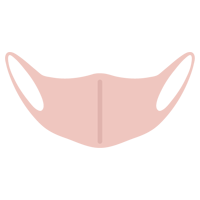 ピンク色のウレタンマスクのイラスト