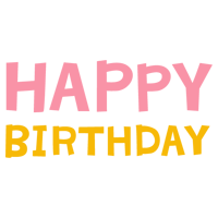 Happy Birthday の文字のイラスト 無料イラスト素材のillalet