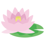 ピンク色の睡蓮（スイレン）の花のイラスト2