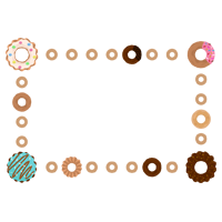 ドーナツのフレームのイラスト