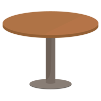 木の丸テーブルのイラスト