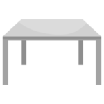 四角いテーブルのイラスト