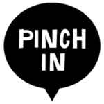 PINCH INの文字アイコンのイラスト（白黒）