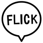 FLICKの文字アイコンのイラスト（黒い線）