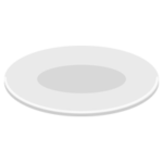 白い平皿のイラスト