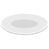 白い平皿のイラスト