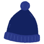 紺色のニット帽のイラスト