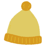 黄色のニット帽のイラスト