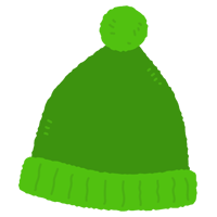 緑色のニット帽のイラスト