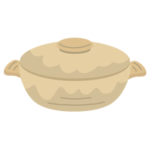 鍋のイラスト（ベージュ）