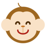 猿の顔のアイコンのイラスト1