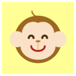 猿の顔のアイコンのイラスト2