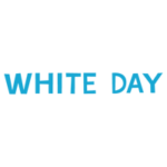 ホワイトデー「WHITE DAY」のテキスト（青）