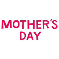 母の日「MOTHER'S DAY」の文字のイラスト（ピンク）2