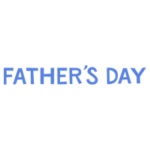 父の日「FATHER'S DAY」の文字のイラスト（青）1