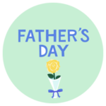 父の日「FATHER'S DAY」の文字と薔薇の花のイラスト3