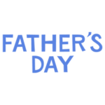 父の日「FATHER'S DAY」の文字のイラスト（青）2