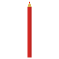 一本の赤い色鉛筆のイラスト