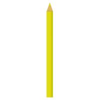 一本の黄色い色鉛筆のイラスト