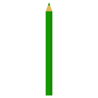 一本の黄緑色の色鉛筆のイラスト