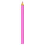 一本のピンク色の色鉛筆のイラスト