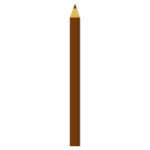 一本の茶色の色鉛筆のイラスト