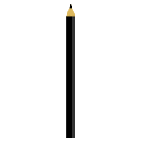 一本の黒い色鉛筆のイラスト