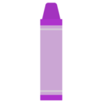 紫色のクレヨンのイラスト