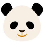 パンダの顔のアイコンイラスト1