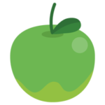 フルーツの青リンゴのイラスト1
