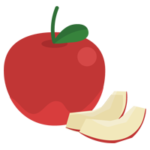 フルーツのリンゴのイラスト2
