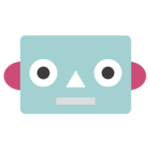 ロボットの顔の表情のイラスト（真顔）
