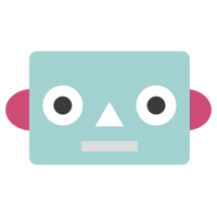 ロボットの顔の表情のイラスト（真顔）