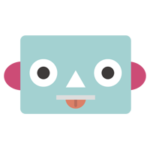 ロボットの顔の表情のイラスト（ベー）