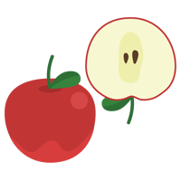 フルーツのリンゴのイラスト6