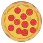 サラミピザのイラスト１