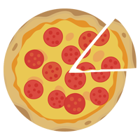 サラミピザのイラスト2