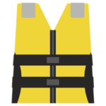 ライフジャケット（黄）のイラスト
