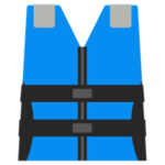 ライフジャケット（青）のイラスト