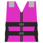 ライフジャケット（ピンク）のイラスト
