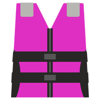 ライフジャケット（ピンク）のイラスト
