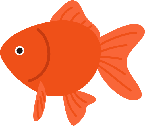 赤い金魚のイラスト
