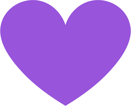 ハートのアイコンのイラスト（紫）