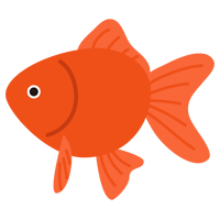 赤い金魚のイラスト
