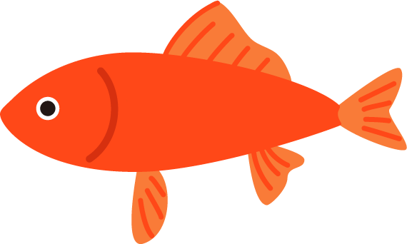 赤い金魚のイラスト2