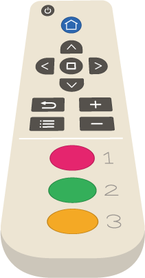 シンプルなボタンの白いリモコンのイラスト3