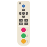 白いシンプルなボタンのリモコンのイラスト1