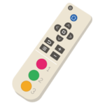 シンプルなボタンの白いリモコンのイラスト2