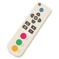 シンプルなボタンの白いリモコンのイラスト2